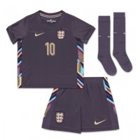 Camiseta Inglaterra Jude Bellingham #10 Visitante Equipación para niños Eurocopa 2024 manga corta (+ pantalones cortos)